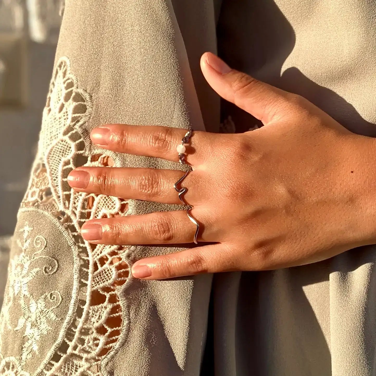 Berge Anti Stress Ring in Silber - fine jewellery - hochwertig - boho