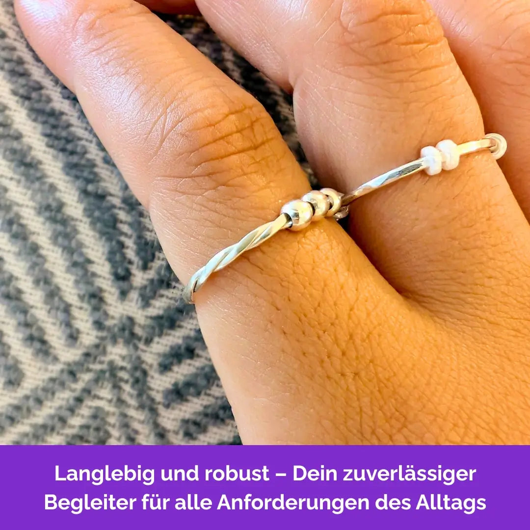 925 silber fidget ring, anxiety ring, anti stress ring minimalistisch leicht filigran stacking ring hochwertig