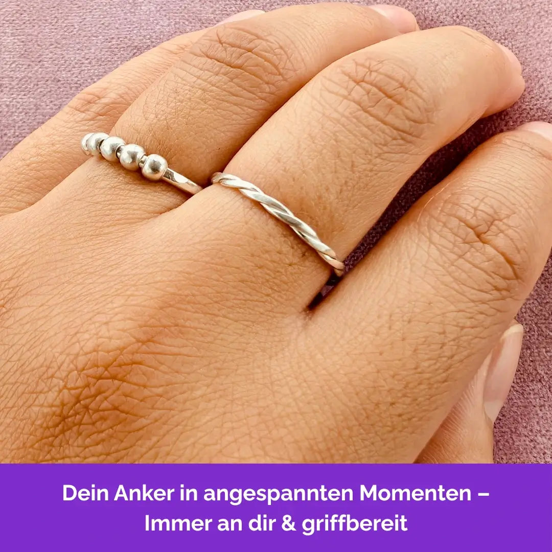 925 silber fidget ring, anxiety ring, anti stress ring gegen innere Unruhe