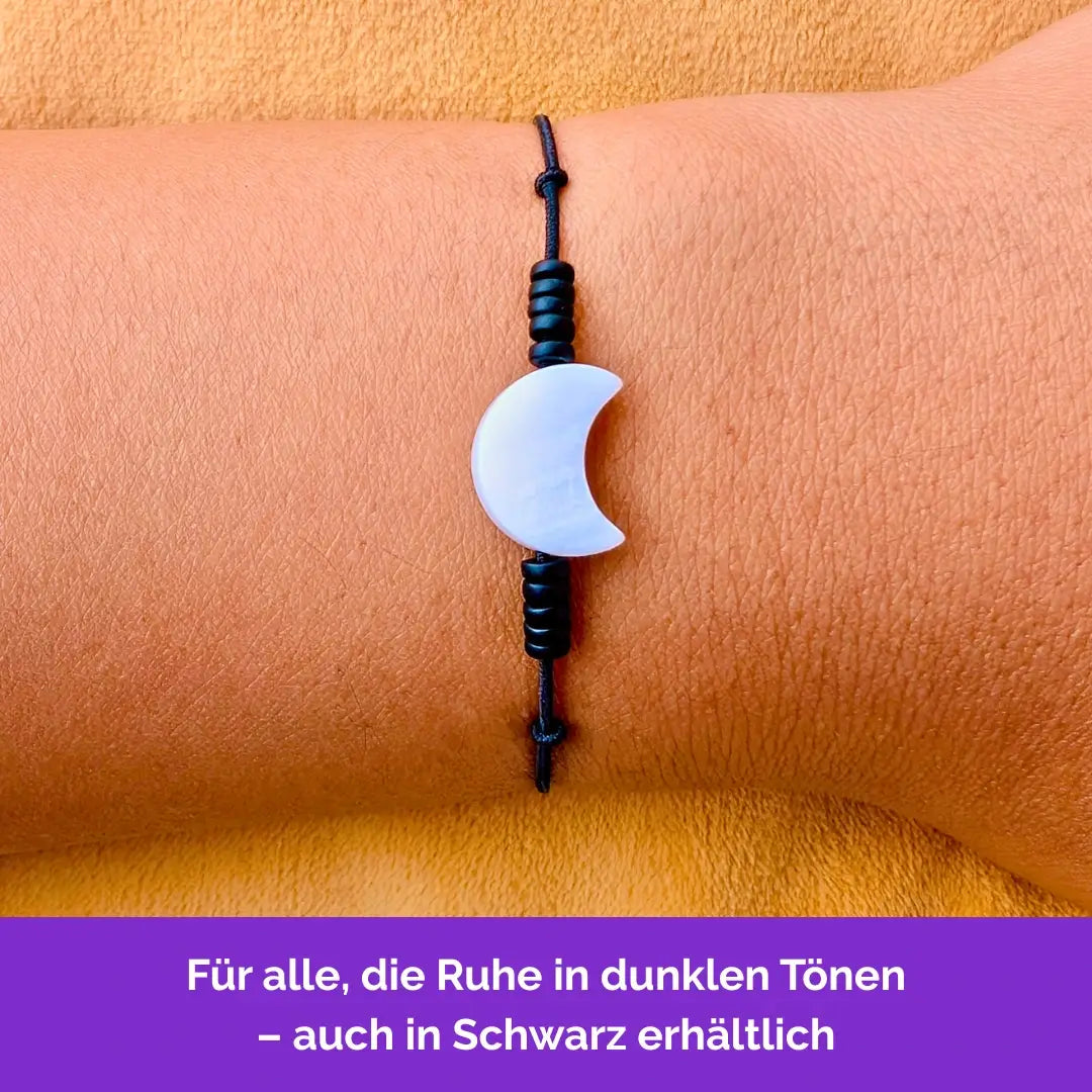 Fidget Armband in Schwarz mit beweglichen Perlen, Akupressur, ideal als Skill bei innerer Unruhe zur sanften Stressbewältigung und Emotionsregulierung.