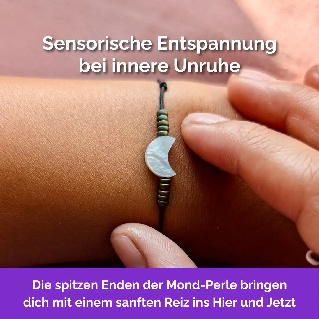 Fidget Armband in Grün mit beweglichen Perlen, Akupressur, ideal als Skill bei innerer Unruhe zur sanften Stressbewältigung und Emotionsregulierung.