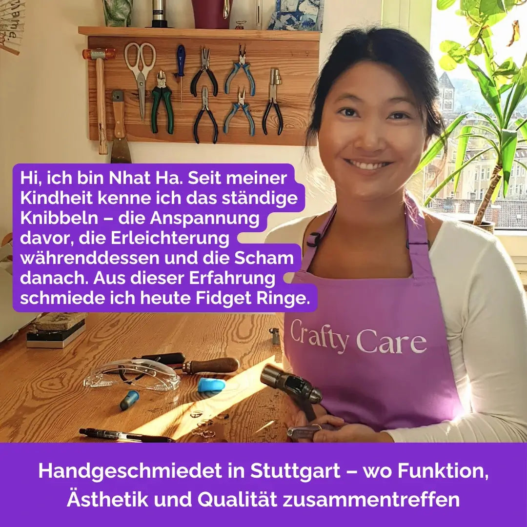 Fidget Ring, Anxiety Ring, Anti Stress Ring aus Deutschland, hergestellt in Deutschland