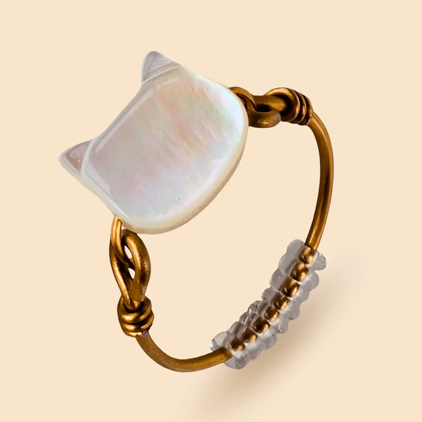 Katze Fidget Ring in Gold – hochwertiger, unauffälliger Anti Stress Ring zur Stressbewältigung und Emotionsregulation