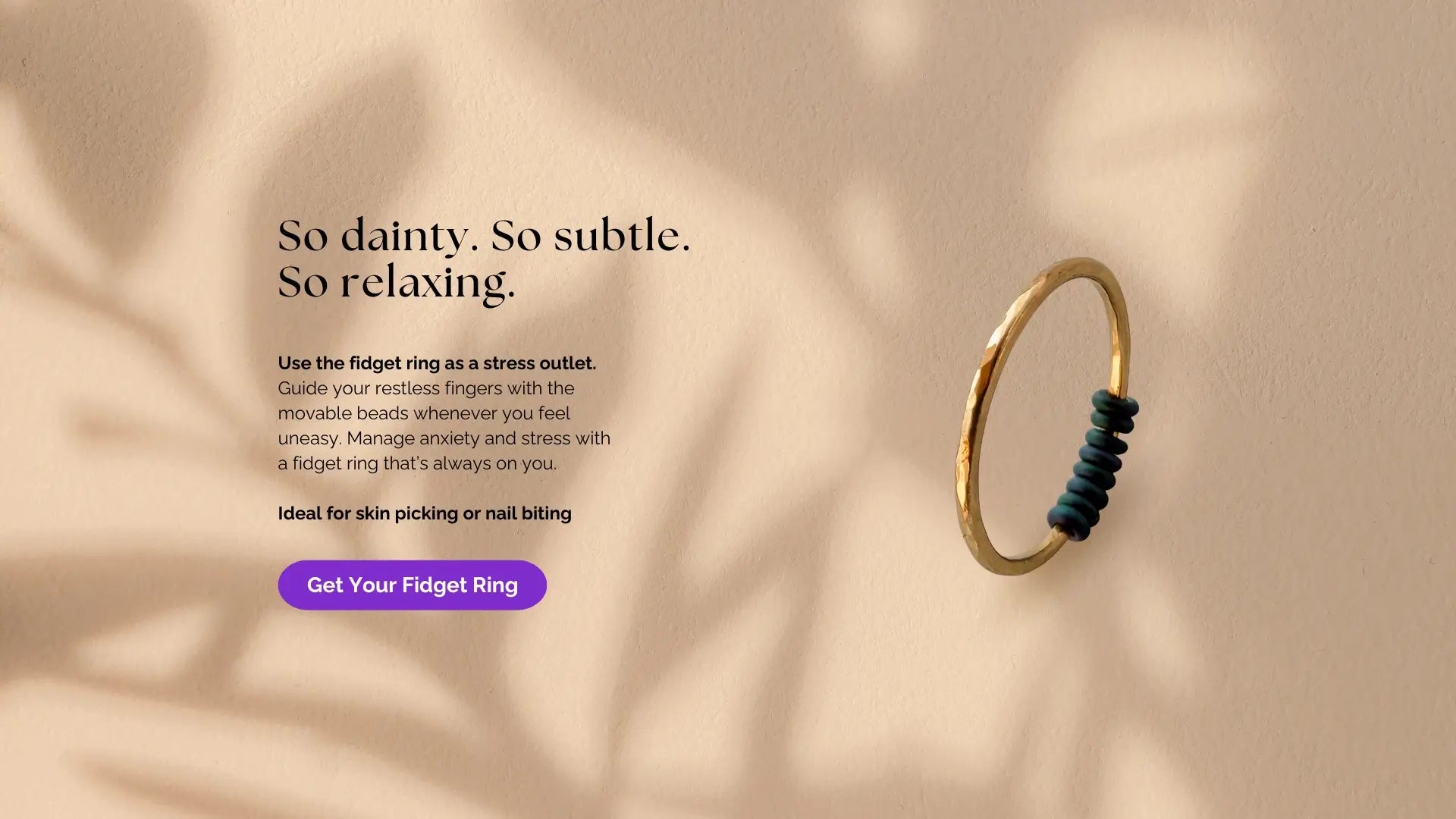 Crafty Care - High Quality Fidget Rings Anxiety Rings Spinner Rings for nail biting & skin picking