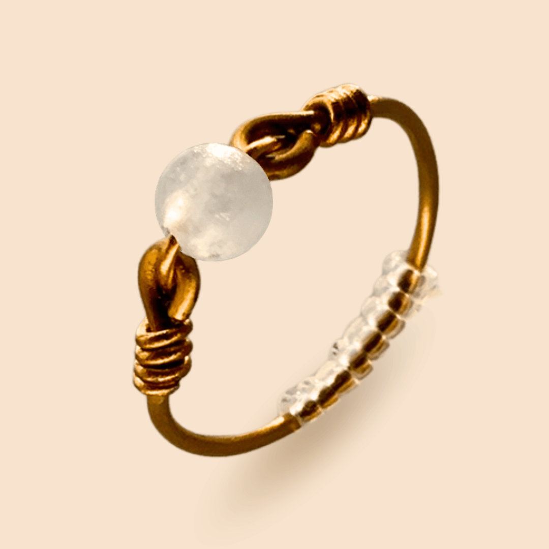 Mond Fidget Ring in Gold – hochwertiger, unauffälliger Anti Stress Ring zur Stressbewältigung und Emotionsregulation
