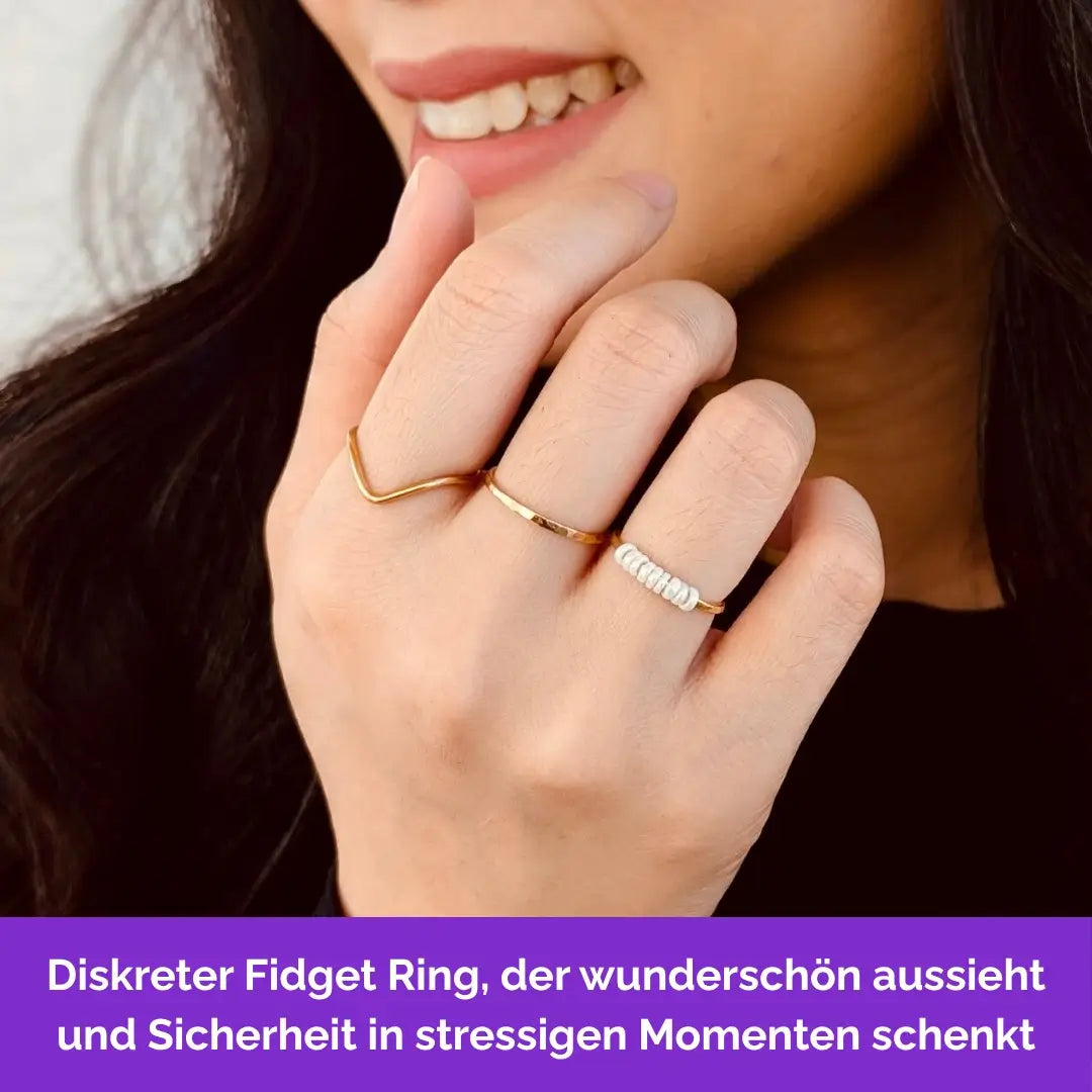 Anden Fidget Ring in Gold – handgefertigter, diskreter Schmuck zur Stressbewältigung und Emotionsregulation.