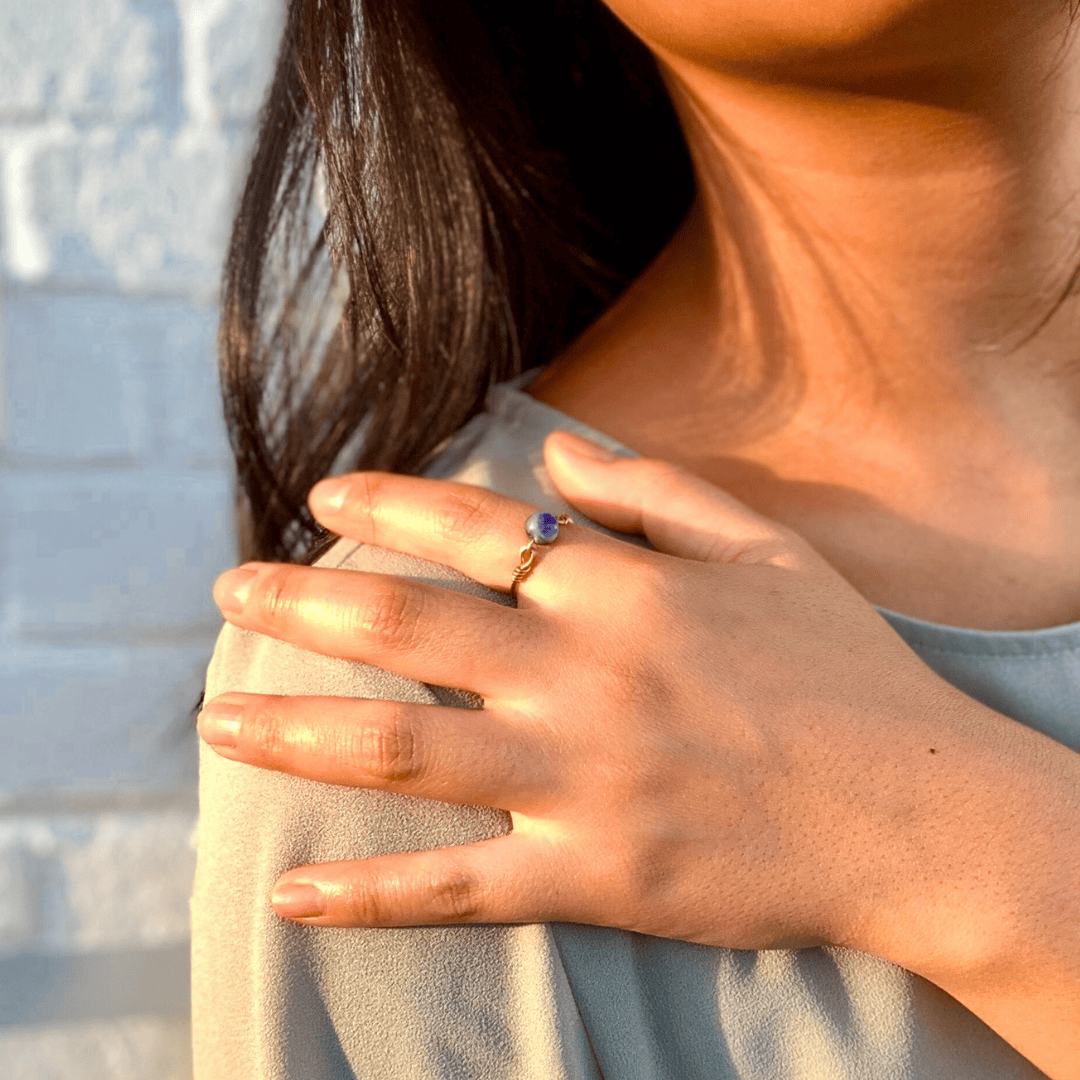 Unser Planet Fidget Ring Gold - Nervosität