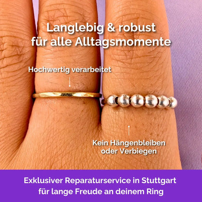 585 Gold Fidget Ring 14K Echtgold –  langlebiger, handgefertigter, diskreter Schmuck zur Stressbewältigung und Emotionsregulation.