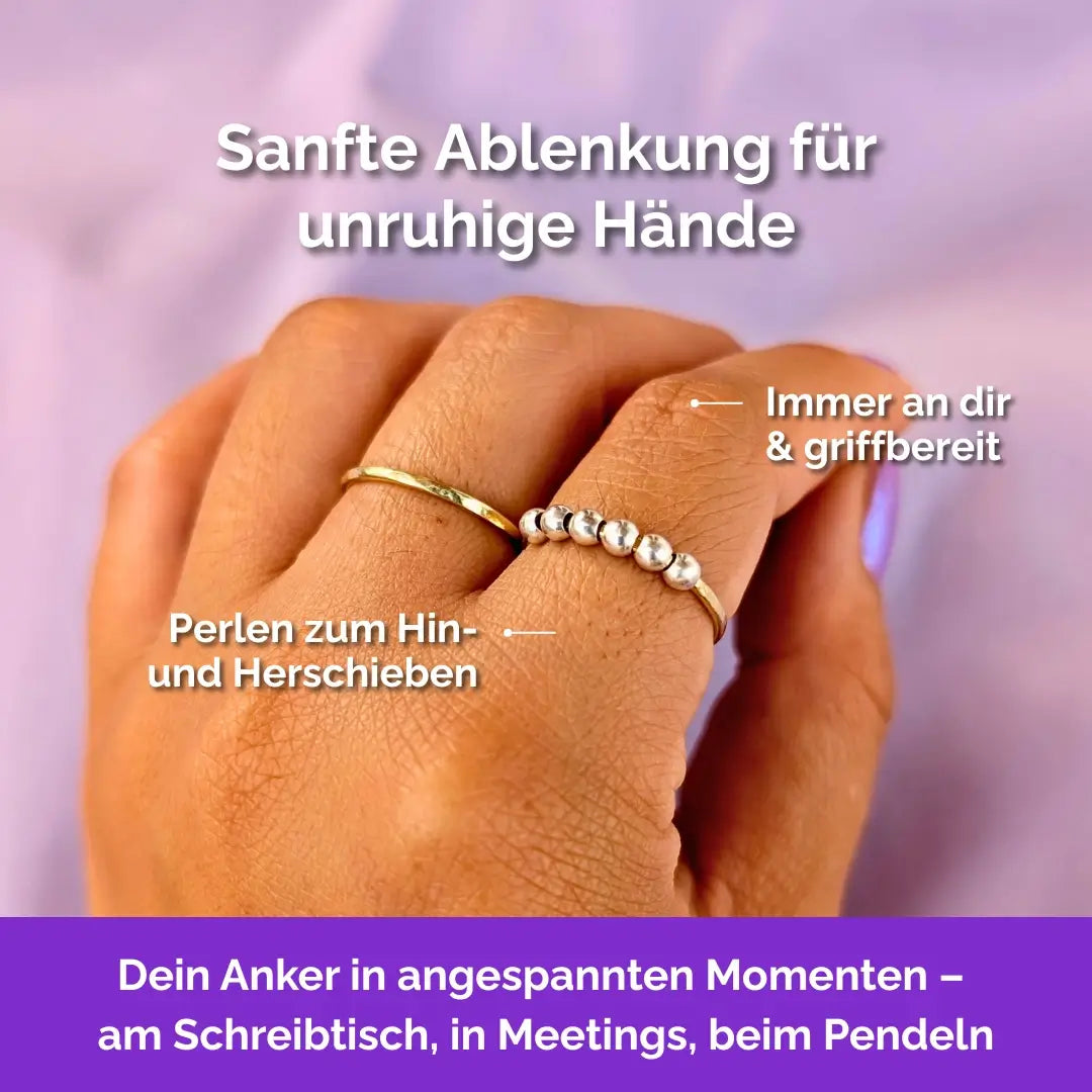 585 Gold Fidget Ring – filigraner, leichter und minimalistischer Schmuck  für Stressabbau, Skin Picking und unruhige Hände
