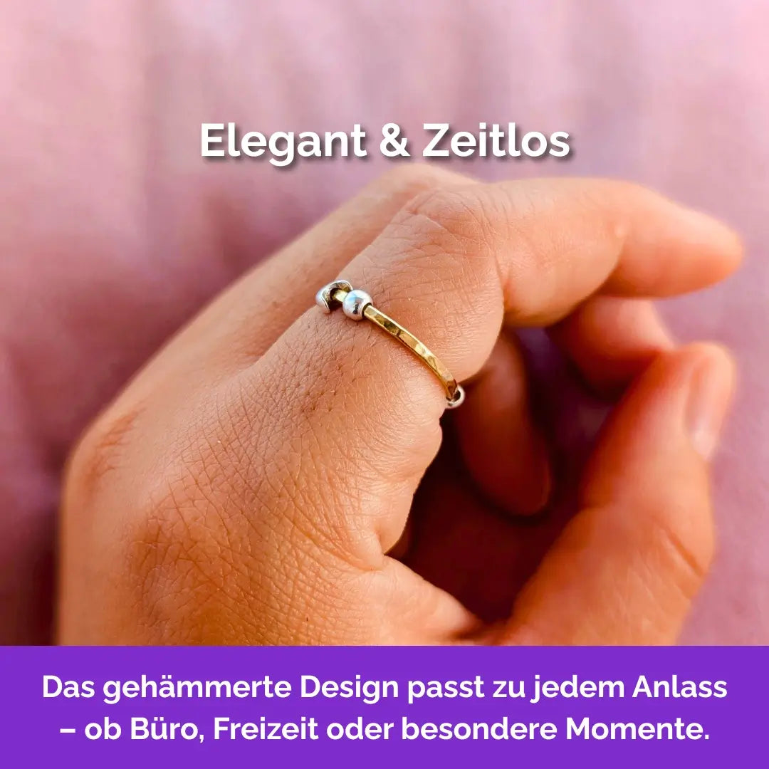 585 Gold Fidget Ring | 14K Solid Gold Custom Order | Moon