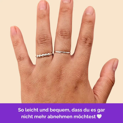 925 silber fidget ring, anxiety ring, anti stress ring minimalistisch leicht filigran stacking ring
