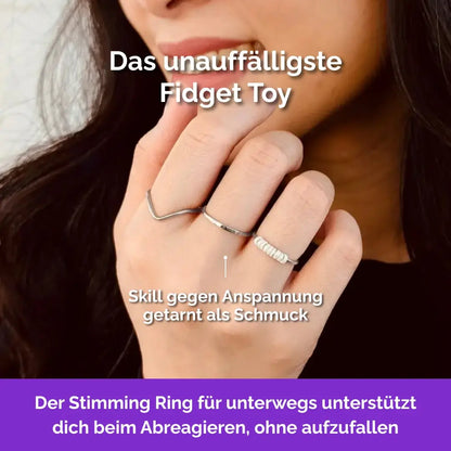 Anden Fidget Ring Silver Unauffälliges Fidget Toy für Erwachsene