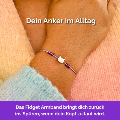 Fidget Armband Katze 2er-Set | Gummiband Skill