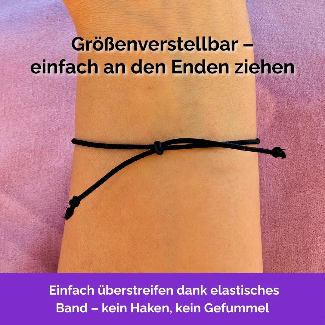 Blume Fidget Armband in Gold Schwarz mit beweglichen Perlen, größenverstellbar, ideal als Skill bei innerer Unruhe zur sanften Stressbewältigung und Emotionsregulierung.