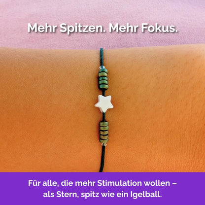 Fidget Armband Stern wie ein Igelball Massageball gegen Stress, Anspannung, innere Unruhe.