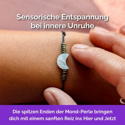 Fidget Armband in Grün mit beweglichen Perlen, Akupressur, ideal als Skill bei innerer Unruhe zur sanften Stressbewältigung und Emotionsregulierung.