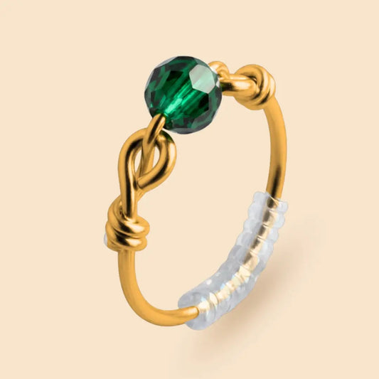 Wald Fidget Ring in Gold – hochwertiger, unauffälliger Anti Stress Ring zur Stressbewältigung und Emotionsregulation