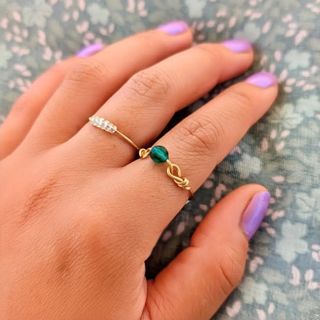 Wald Fidget Ring in Gold – Fidget Toy für Erwachsene