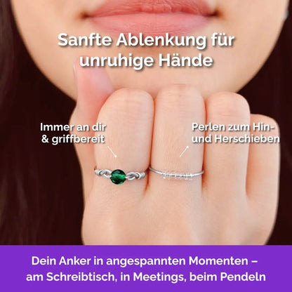 Wald Fidget Ring in Silber – hochwertiger, unauffälliger Schmuck als Anker bei Nervosität und Stress.