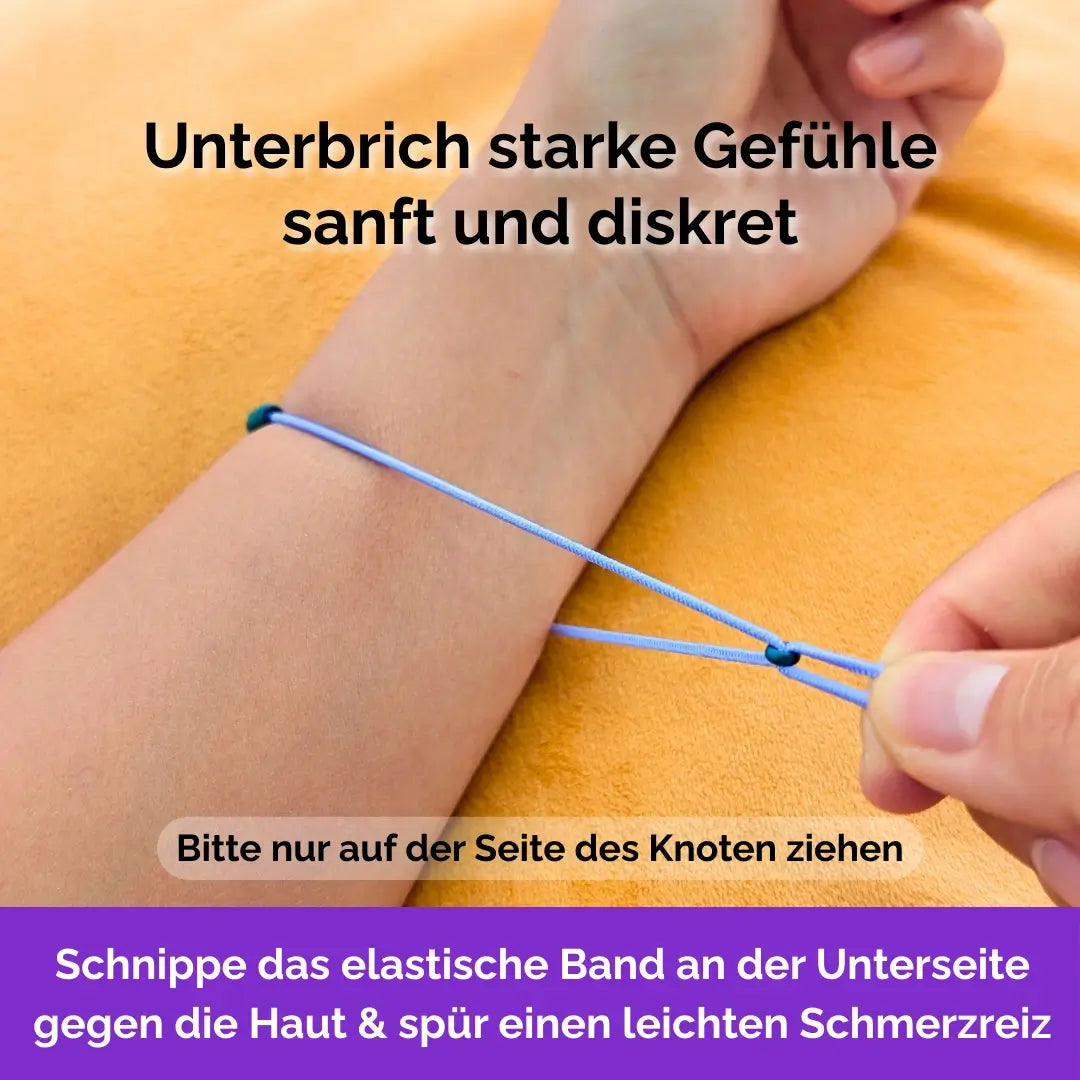 Lotus Fidget Armband in Lavendel Grün mit beweglichen Perlen, elastisch, ideal als Skill bei innerer Unruhe zur sanften Stressbewältigung und Emotionsregulierung.