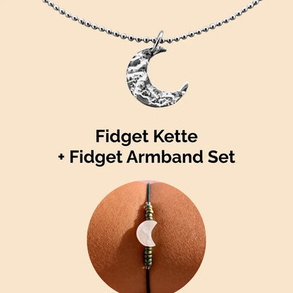 Fidget Armband + Kette in Grün mit beweglichen Perlen, ideal als Skill bei innerer Unruhe zur sanften Stressbewältigung und Emotionsregulierung
