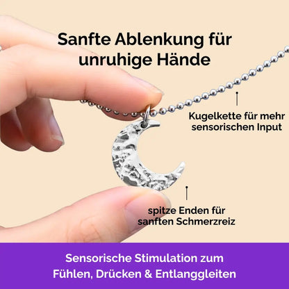 Fidget Kette silberfarben mit beweglichen Perlen, ideal als Skill bei innerer Unruhe zur sanften Stressbewältigung und Emotionsregulierung