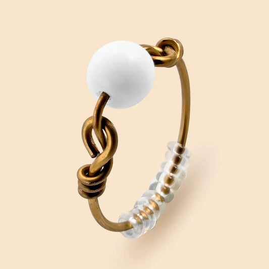 Mond Fidget Ring in Gold – hochwertiger, unauffälliger Anti Stress Ring zur Stressbewältigung und Emotionsregulation
