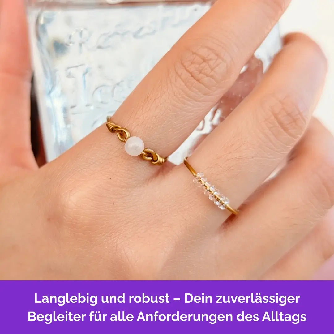Mond Fidget Ring Gold - Langlebig, robust, hochwertig, alttagstauglich