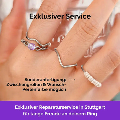 Fidget Ring silberfarben – handgeschmiedet in Deutschland, Personalisierung. Violet