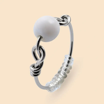 Mond Fidget Ring in Silber – hochwertiger, unauffälliger Anti Stress Ring zur Stressbewältigung und Emotionsregulation
