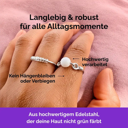 Mond Fidget Ring Silber - Edelstahl, der nicht grün abfärbt
