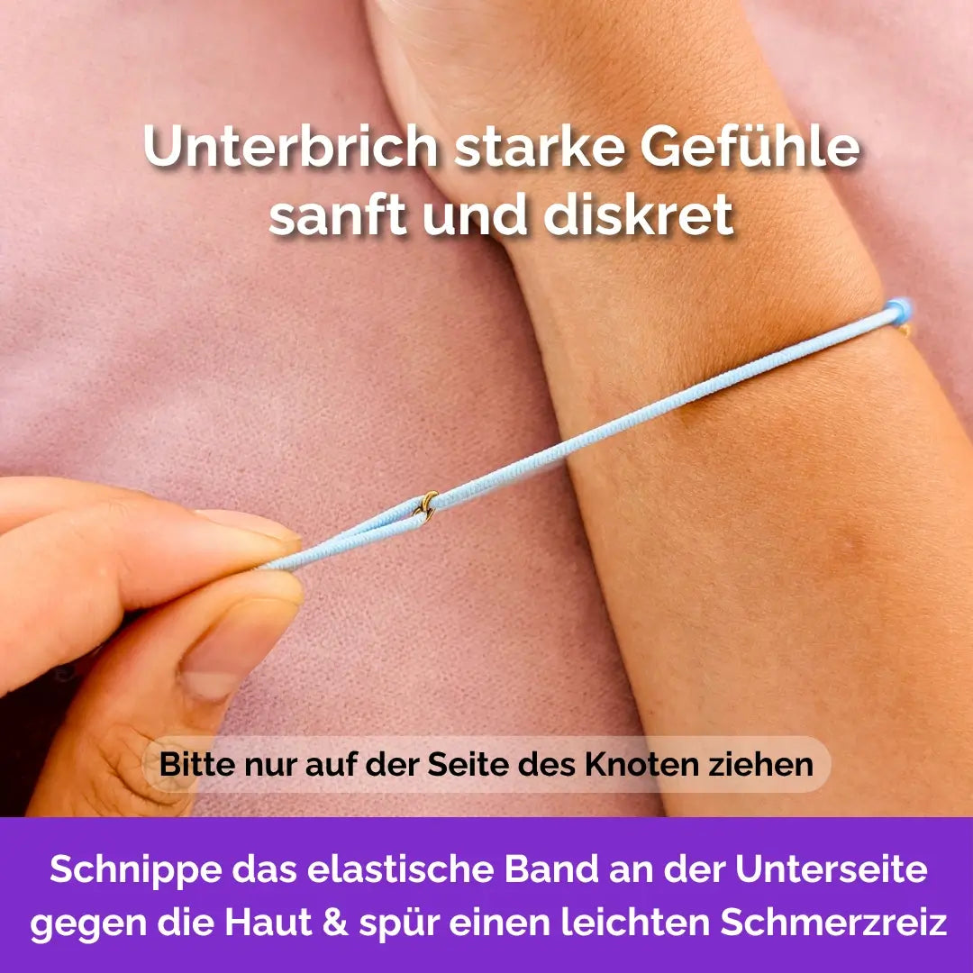 Fidget Armband in Gold Blau mit beweglichen Perlen, elastisch, ideal als Skill bei innerer Unruhe zur sanften Stressbewältigung und Emotionsregulierung. Oktupus
