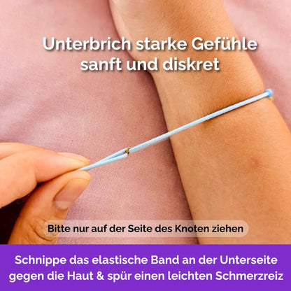 Fidget Armband in Gold Blau mit beweglichen Perlen, elastisch, ideal als Skill bei innerer Unruhe zur sanften Stressbewältigung und Emotionsregulierung. Oktupus
