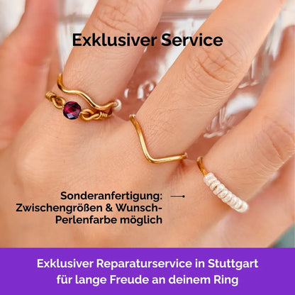 Fidget Ring goldfarben - Exklusiver Service Reparatur Sonderanfertigung made in Germany. Red velvet