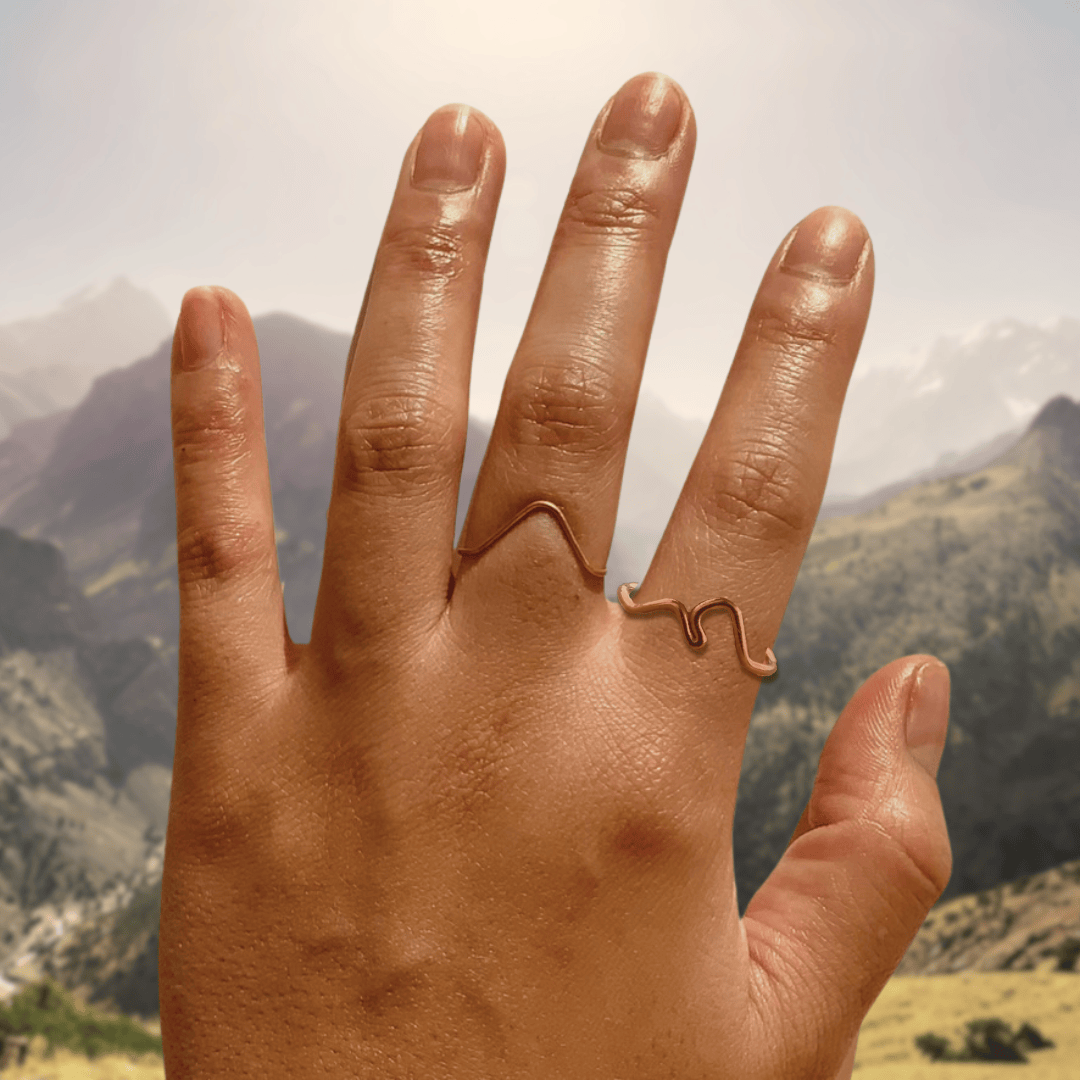 Berge Anxiety Ring Silber: Handgefertigt in Deutschland. Minimal, hochwertig, unauffällig, alle Größen. Kann gegen Stress & Anspannung helfen. Natur