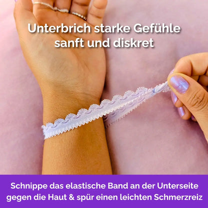 Fidget Armband in Lila, elastisch, ideal als Skill bei innerer Unruhe zur sanften Stressbewältigung und Emotionsregulierung. Seestern