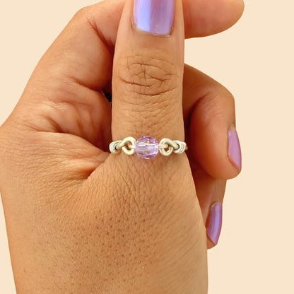 Fidget Ring silberfarben – haptisch, sensorisch, stimming. Violet